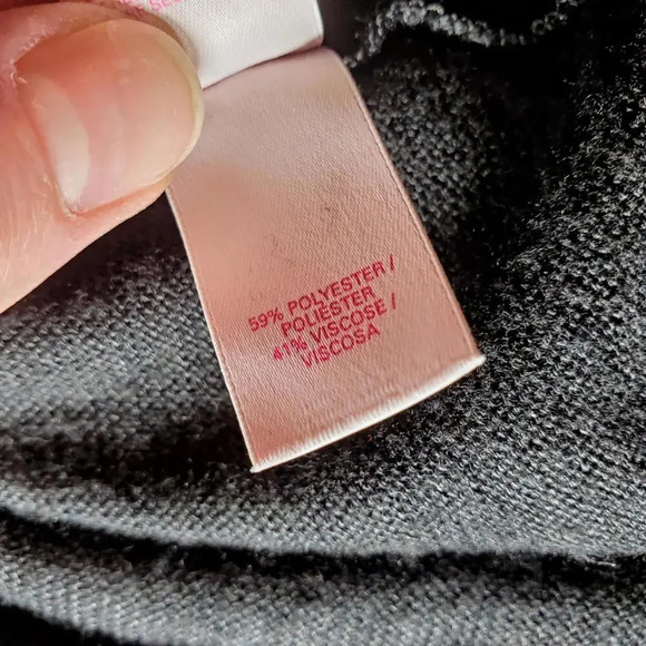 Victoria's Secret Black Women's Cropped Open Back Tank Top Size Large EUC - Picture 7 of 15